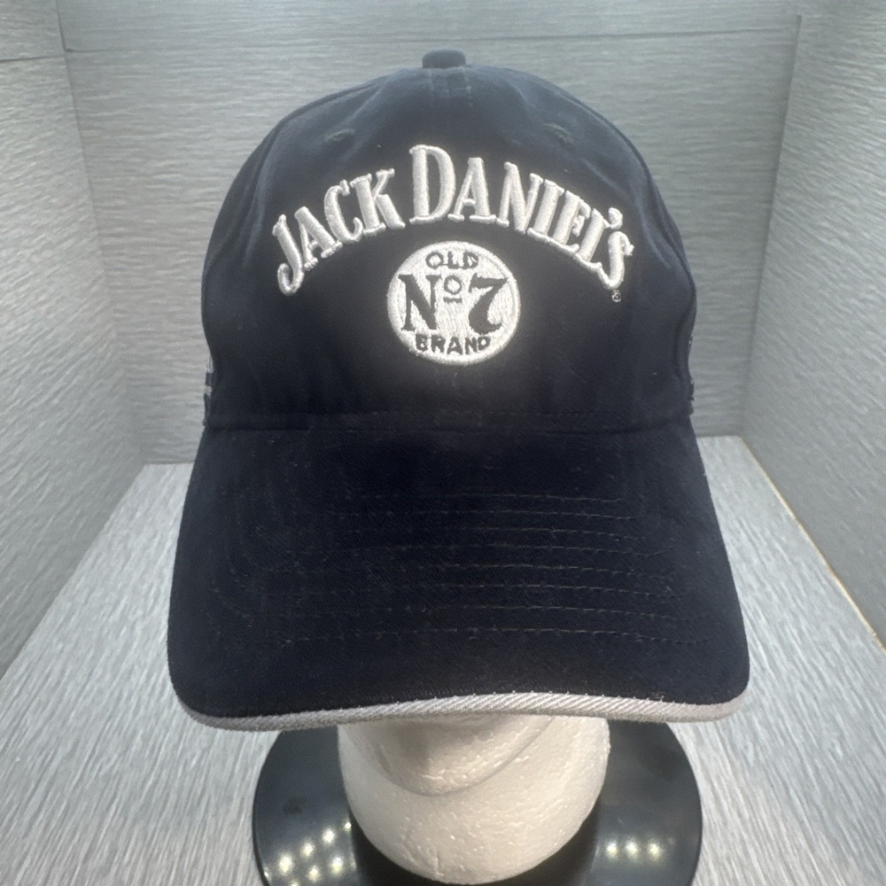Jack Daniels‎ Racing Vintage NASCAR Hat Black Embroidered Old No 7 Cap